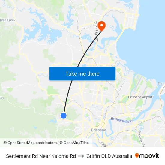 Settlement Rd Near Kaloma Rd to Griffin QLD Australia map