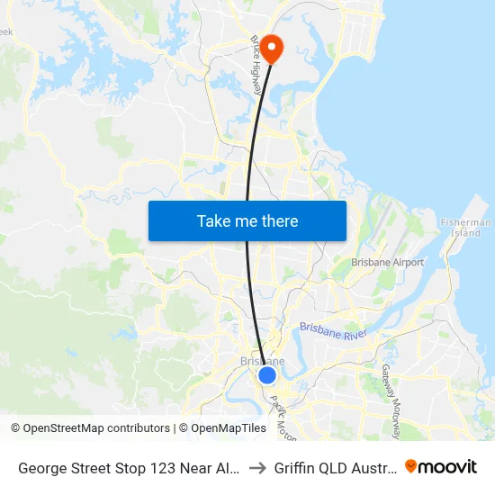 George Street Stop 123 Near Alice St to Griffin QLD Australia map