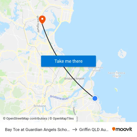 Bay Tce at Guardian Angels School Stop 95 to Griffin QLD Australia map