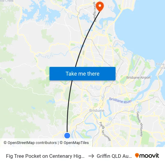 Fig Tree Pocket on Centenary Highway Siding to Griffin QLD Australia map