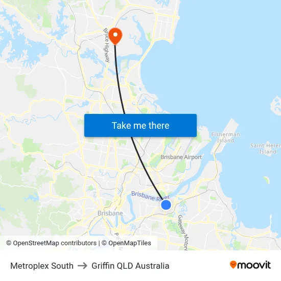 Metroplex South to Griffin QLD Australia map