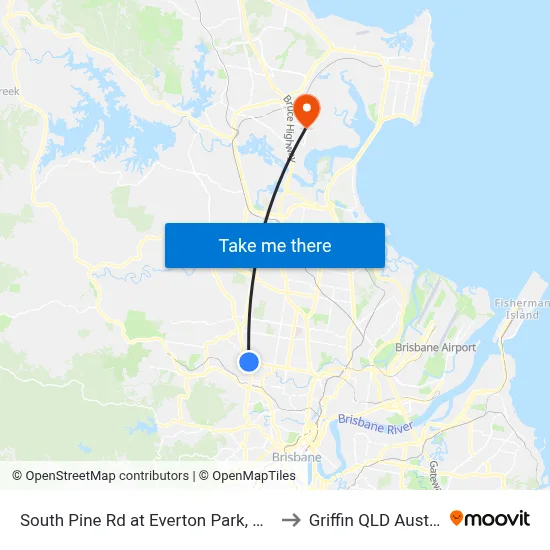 South Pine Rd at Everton Park, Stop 37 to Griffin QLD Australia map