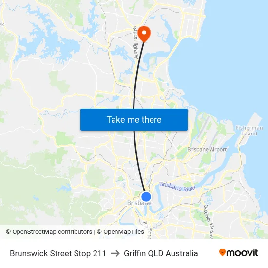 Brunswick Street Stop 211 to Griffin QLD Australia map