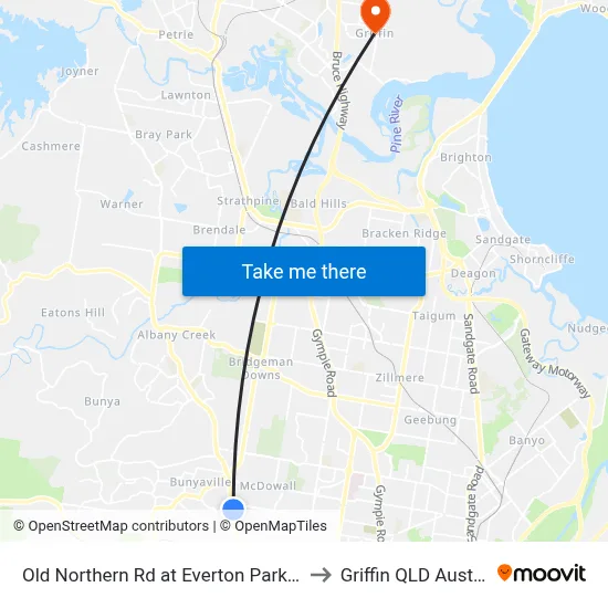Old Northern Rd at Everton Park North to Griffin QLD Australia map