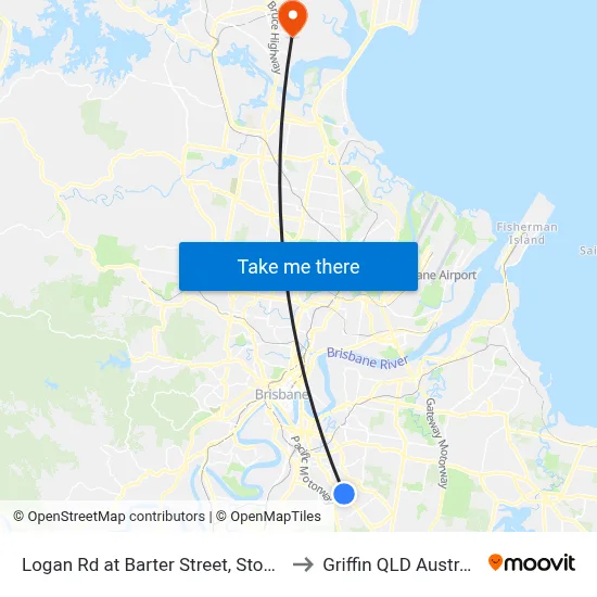 Logan Rd at Barter Street, Stop 30 to Griffin QLD Australia map