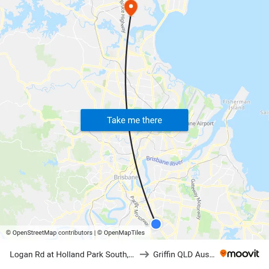 Logan Rd at Holland Park South, Stop 31 to Griffin QLD Australia map