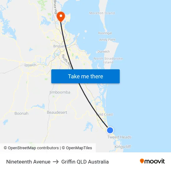 Nineteenth Avenue to Griffin QLD Australia map