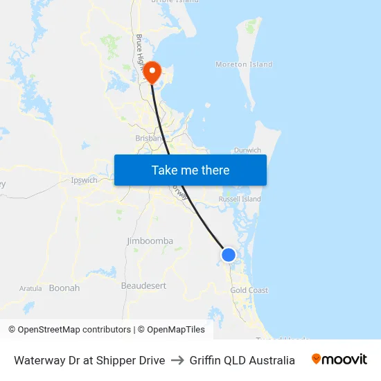 Waterway Dr at Shipper Drive to Griffin QLD Australia map