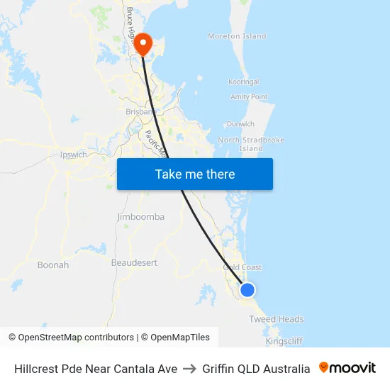 Hillcrest Pde Near Cantala Ave to Griffin QLD Australia map
