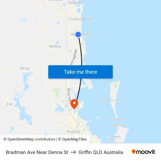Bradman Ave Near Denna St to Griffin QLD Australia map