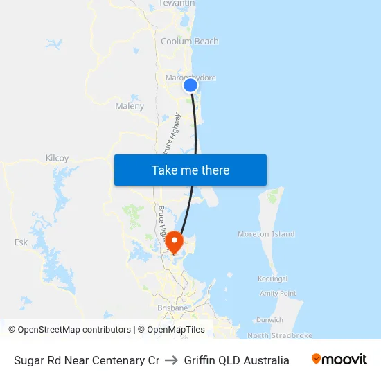 Sugar Rd Near Centenary Cr to Griffin QLD Australia map