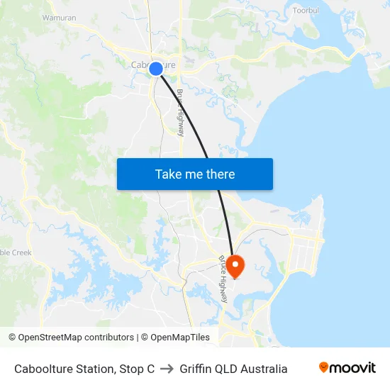 Caboolture Station, Stop C to Griffin QLD Australia map