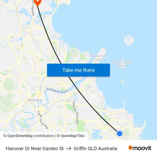 Hanover Dr Near Garden St to Griffin QLD Australia map