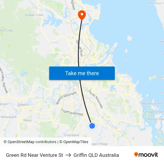 Green Rd Near Venture St to Griffin QLD Australia map