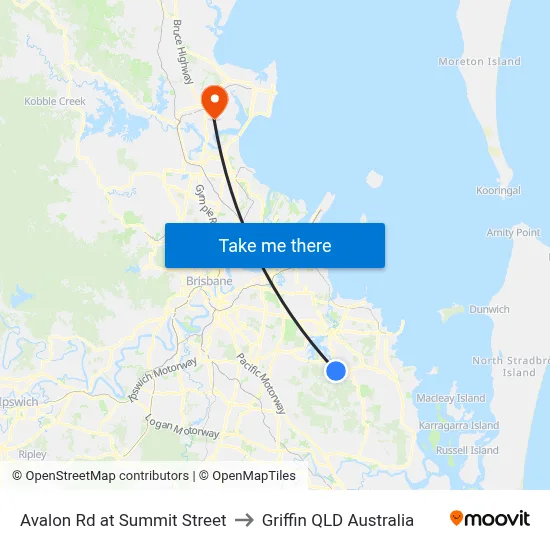 Avalon Rd at Summit Street to Griffin QLD Australia map