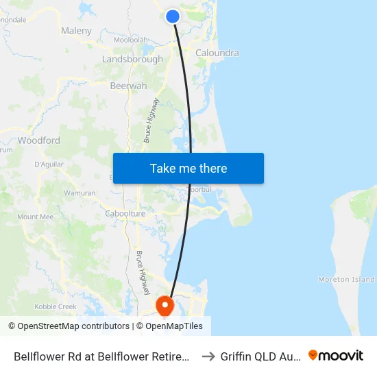Bellflower Rd at Bellflower Retirement Resort to Griffin QLD Australia map