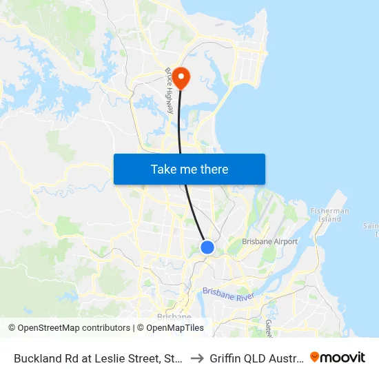 Buckland Rd at Leslie Street, Stop 38 to Griffin QLD Australia map