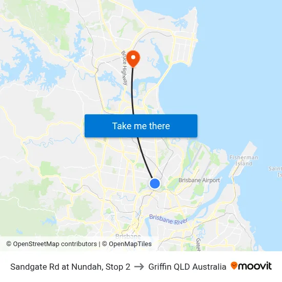 Sandgate Rd at Nundah, Stop 2 to Griffin QLD Australia map