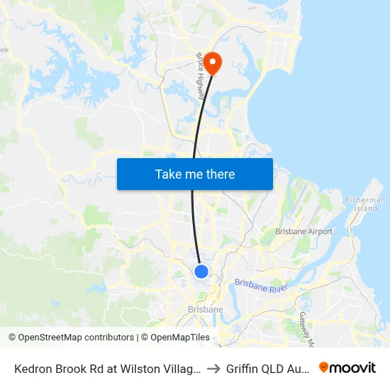 Kedron Brook Rd at Wilston Village, Stop 20 to Griffin QLD Australia map