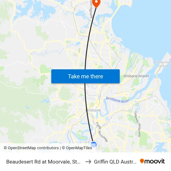 Beaudesert Rd at Moorvale, Stop 32 to Griffin QLD Australia map