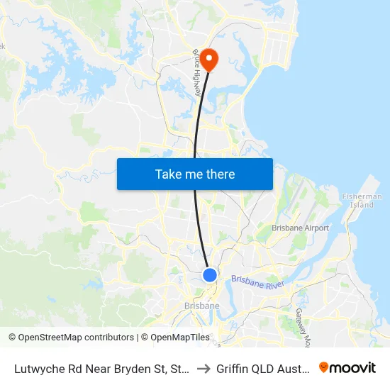 Lutwyche Rd Near Bryden St, Stop 11 to Griffin QLD Australia map
