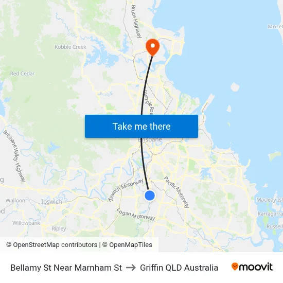 Bellamy St Near Marnham St to Griffin QLD Australia map