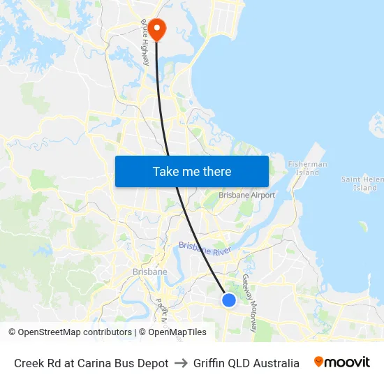Creek Rd at Carina Bus Depot to Griffin QLD Australia map