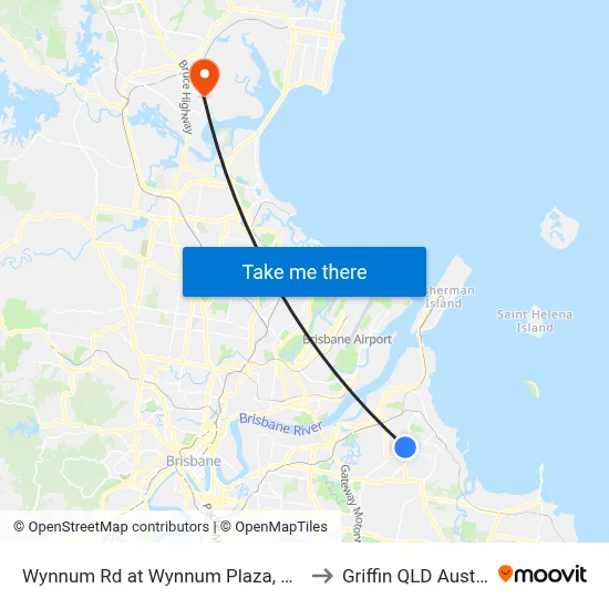 Wynnum Rd at Wynnum Plaza, Stop 58 to Griffin QLD Australia map