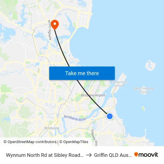 Wynnum North Rd at Sibley Road, Stop 38 to Griffin QLD Australia map