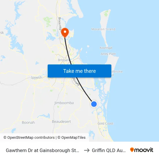 Gawthem Dr at Gainsborough State School to Griffin QLD Australia map