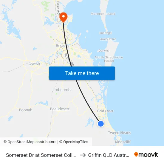 Somerset Dr at Somerset College to Griffin QLD Australia map