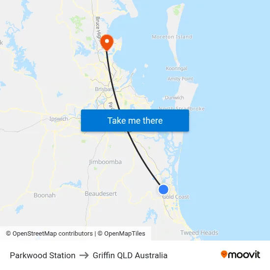 Parkwood Station to Griffin QLD Australia map