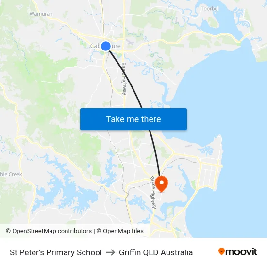 St Peter's Primary School to Griffin QLD Australia map