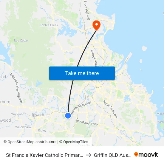 St Francis Xavier Catholic Primary School to Griffin QLD Australia map