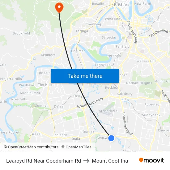 Learoyd Rd Near Gooderham Rd to Mount Coot tha map