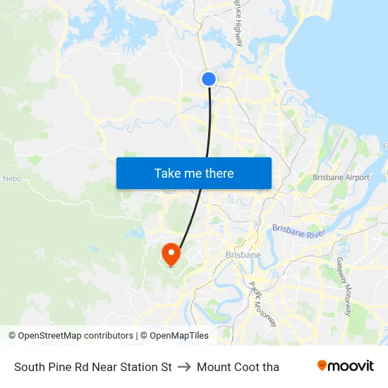 South Pine Rd Near Station St to Mount Coot tha map