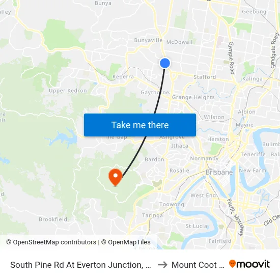 South Pine Rd At Everton Junction, Stop 7 to Mount Coot tha map