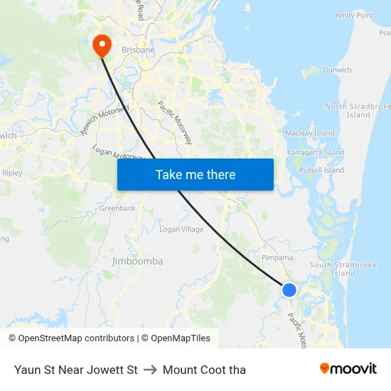 Yaun St Near Jowett St to Mount Coot tha map