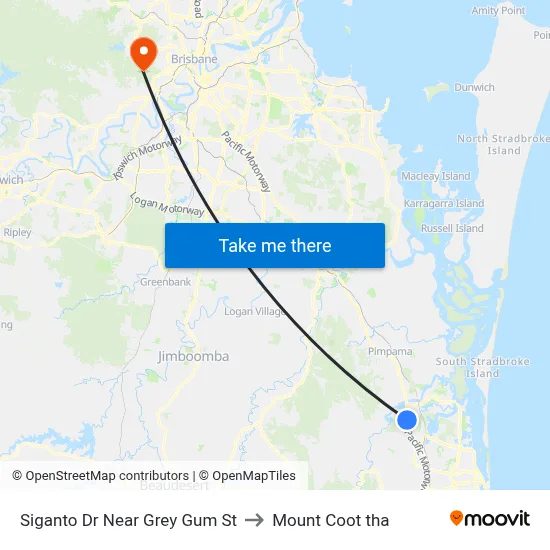 Siganto Dr Near Grey Gum St to Mount Coot tha map