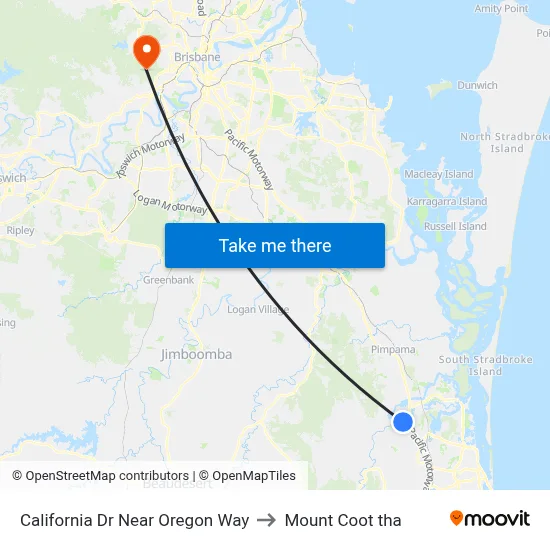 California Dr Near Oregon Way to Mount Coot tha map