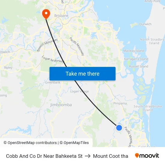 Cobb And Co Dr Near Bahkeeta St to Mount Coot tha map