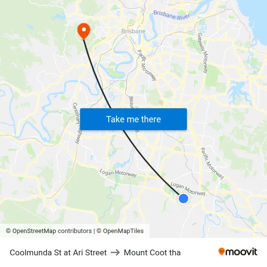 Coolmunda St at Ari Street to Mount Coot tha map