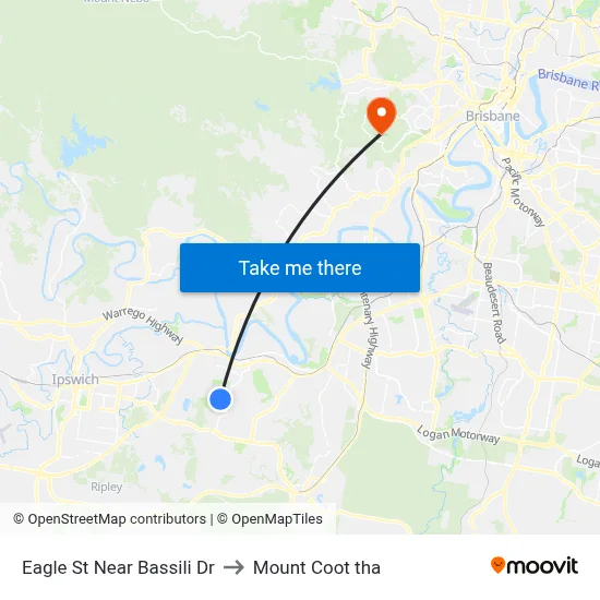 Eagle St Near Bassili Dr to Mount Coot tha map