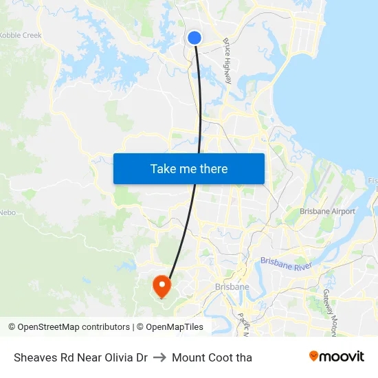Sheaves Rd Near Olivia Dr to Mount Coot tha map