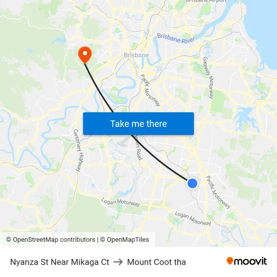 Nyanza St Near Mikaga Ct to Mount Coot tha map