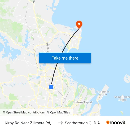 Kirby Rd Near Zillmere Rd, Stop 52a to Scarborough QLD Australia map