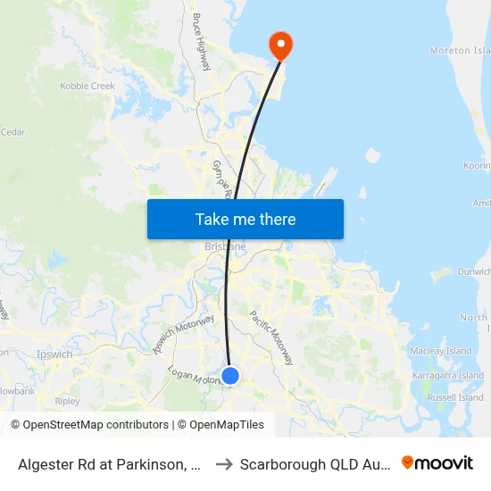 Algester Rd at Parkinson, Stop 90 to Scarborough QLD Australia map