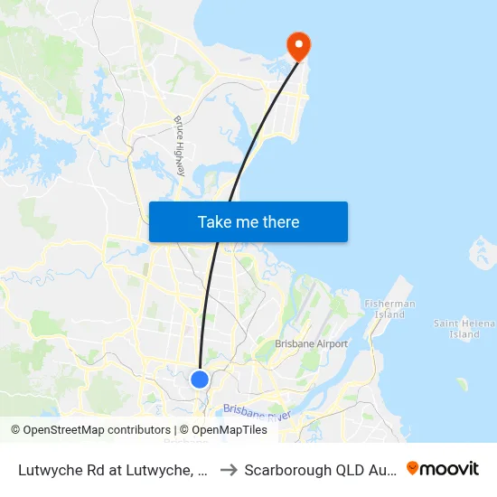 Lutwyche Rd at Lutwyche, Stop 20 to Scarborough QLD Australia map