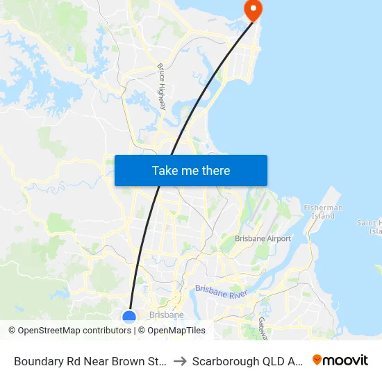 Boundary Rd Near Brown St, Stop 15 to Scarborough QLD Australia map