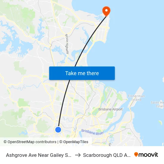 Ashgrove Ave Near Gailey St, Stop 24 to Scarborough QLD Australia map
